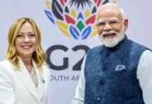 ઇટાલીના વડા પ્રધાન જ્યોર્જિયા મેલોનીએ વડા પ્રધાન નરેન્દ્ર મોદીને ઇટાલીની મુલાકાત લેવાનું આમંત્રણ આપ્યું