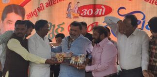 રાજુલા શહેરમાં તળપદા કોળી જ્ઞાતિના ૩૦મા સમૂહલગ્નમાં ૨૪ દંપતીઓએ પ્રભુતામાં પગલાં પાડ્યાં