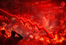 સેન્સેક્સ દિવસના ઉચ્ચતમ સ્તરથી ૭૦૦ પોઈન્ટ નીચે ગબડ્યો,નિફ્ટી ૨૫,૫૦૦ ની નીચે બંધ થયો