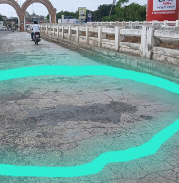દામનગર પુલની બિસ્માર હાલતથી વાહનચાલકોને પડતી ભારે હાલાકી