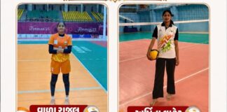 કોડીનારની બે વોલીબોલ ખેલાડીઓની ઈન્ડિયા અંડર-૧૮ ટીમમાં પસંદગી