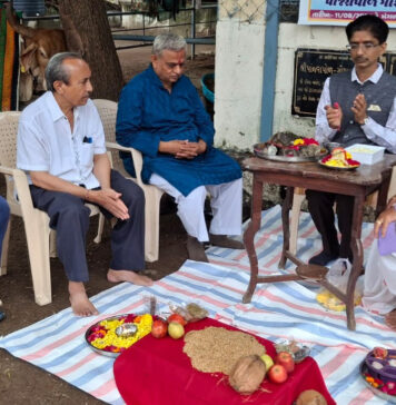 અમરેલીની પાંજરાપોળ ગૌશાળામાં પશુ દવાખાનાનું ભૂમિપૂજન કરાયું