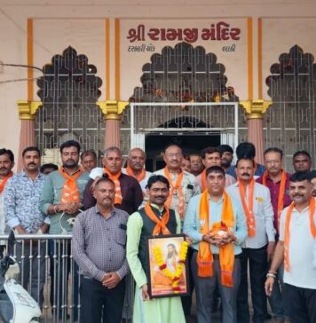 લાઠીમાં સંત રવિદાસજી મહારાજની જન્મજયંતીએ કળશ યાત્રા