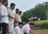 મહેશ કસાવાળાએ ગોઢાવદરના મારુતિ સરોવરમાં નવા નીરના વધામણાં કર્યા