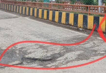 દામનગરમાં ઠેરઠેર ખાડાને કારણે અકસ્માતનો ભય