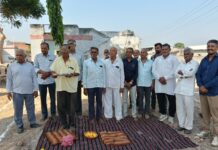 લીલીયાના નાના રાજકોટની પ્રાથમિક શાળામાં શેડના કામનું ભૂમિપૂજન